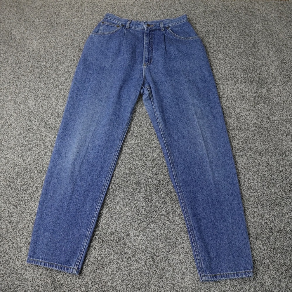 VINTAGE‎ Lee Jeans Womens 14 Dark Blue Denim Pants Tapered Western Workwear USA